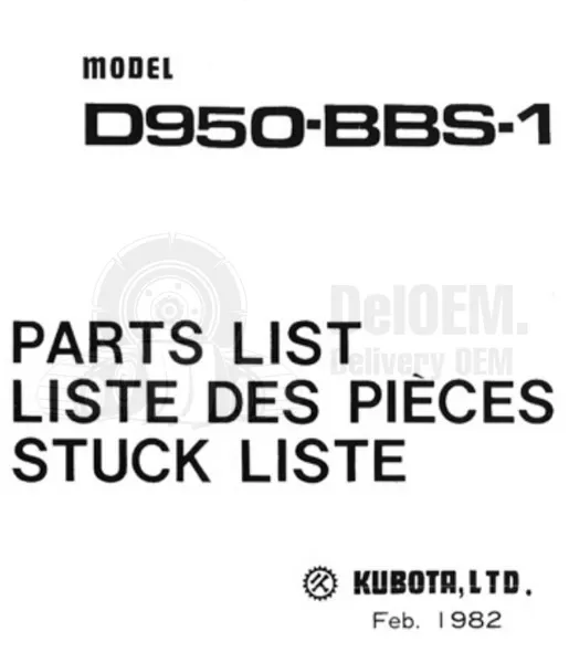 Полный каталог запчастей со схемами Kubota D950